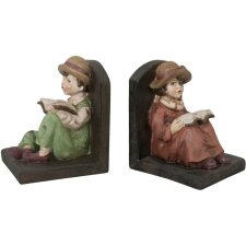 Bookends couple colorful 12x10x14 cm