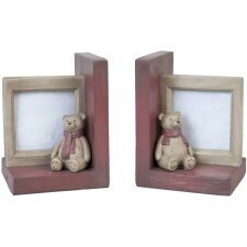 Bookend with photo frame 12x11x15 cm