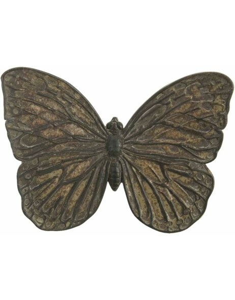 Mariposa decorativa 12x9 cm bronce marr&oacute;n