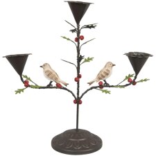 Metalowy świecznik BIRDS 33x12x32 cm