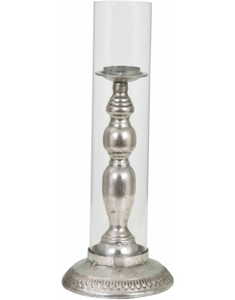 Orientalny świecznik ze szklanym cylindrem