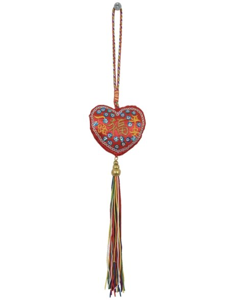 Asian decorative pendant heart 29 cm