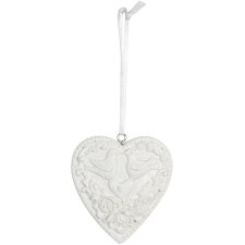 Heart pendant ROMANTIQUE 8x8 cm white