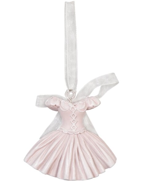 Percha decorativa vestido princesa 6x6 cm rosa