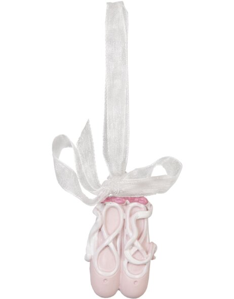 Decorative pendant ballet shoes 4x2x1 cm pink