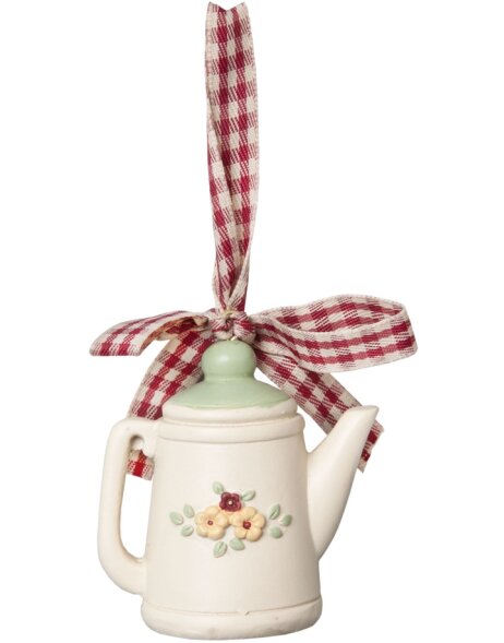 Decorative pendant teapot 3x7 cm red