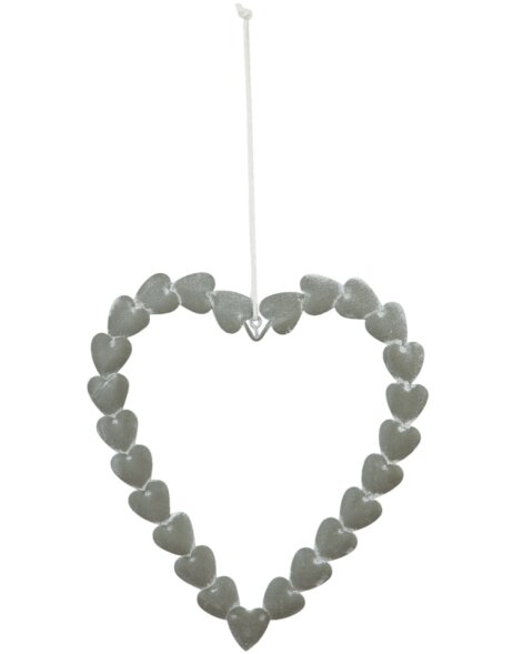 simple heart pendant 18x18 cm gray