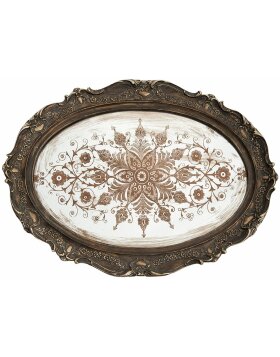 antique oval tray 30x41 cm