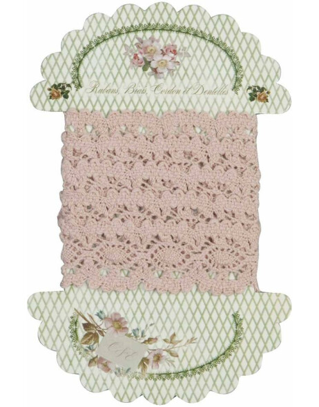 fancy lace ribbon pink 92 cm