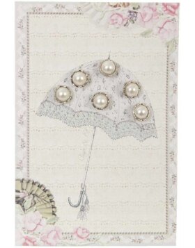 Perlenkarte Regenschirm 10x15 cm