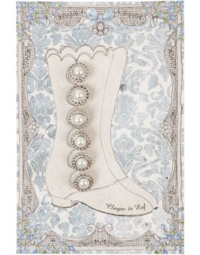 Perlenkarte Stiefel 10x15 cm