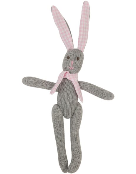 Deko Kaninchen 30 cm rosa-grau