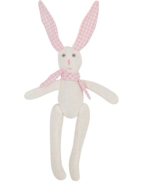 Decorative rabbit 30cm pink and white