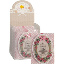 Scented sachets BIRD CAGE 8x10 cm pink