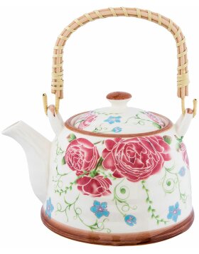 Teapot &Oslash; 14x14 cm flowers