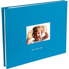 XL Schraubalbum Imperial blau 37x30 mit Ihrem Bild + Text