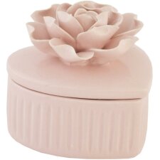 Box with rose pink grooved
