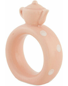 Napkin Ring Pink 8x6x2 cm ceramic