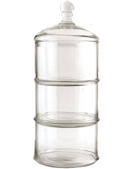Glas Vorratsdosen in 3 Etagen &Oslash; 16x41 cm