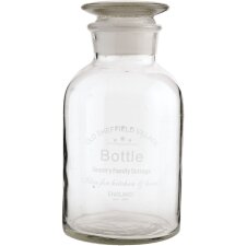 Bottle with glass stopper Ø 10x21 cm