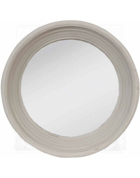 schlichter Spiegel oval in braun-grau 50x50 cm