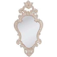 Mirror antique wooden white 29x56 cm