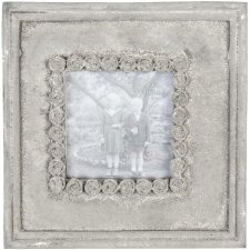 Cadre photo 9x9 cm plastique gris