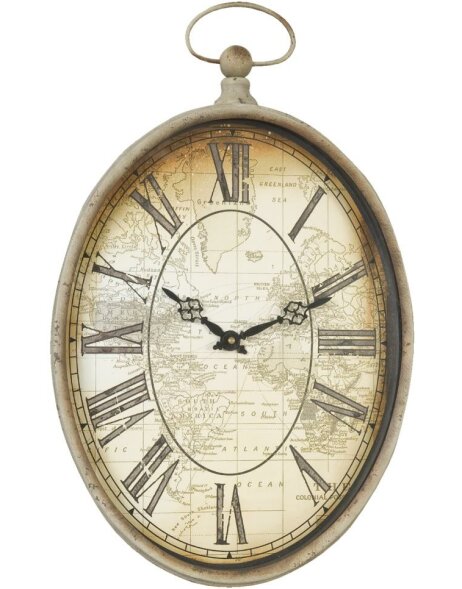 Uhr Weltkarte Taschenuhr 32x5x51 cm