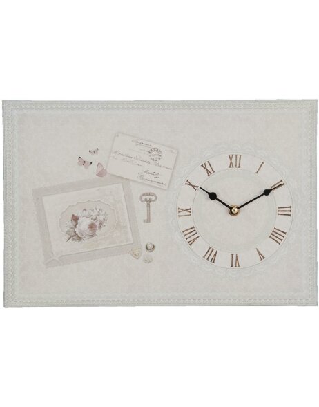 Horloge murale ROMANTIC LETTER 25x38 cm