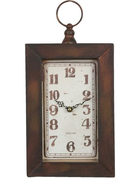 horloge vintage sobre 35x20 cm marron