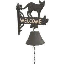 campanello semplice WELCOME gatto marrone