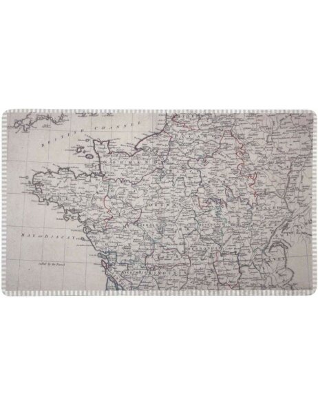 T&uuml;rmatte Frankreichkarte antik 74x44 cm