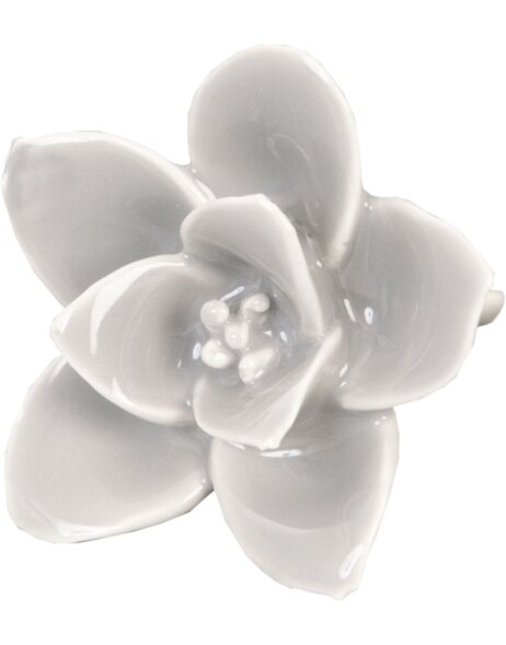 Furniture knob flower &Oslash; 5,5 cm gray