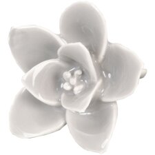 Furniture knob flower Ø 5,5 cm gray