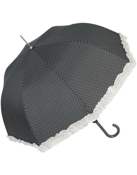 Paraplu klein zwart met stippen