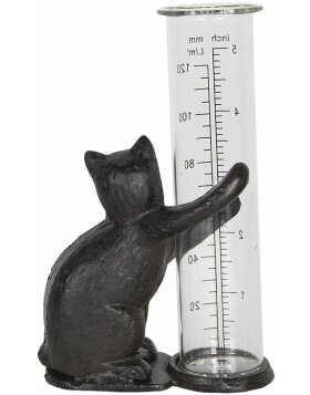 Regenmeter Cat 9x5x16 cm bruin
