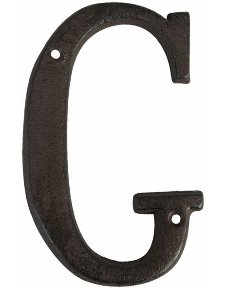 Letter G made of cast iron 13 cm