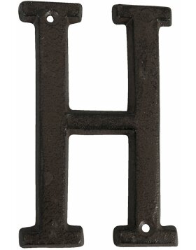 Letra H hierro fundido 13 cm