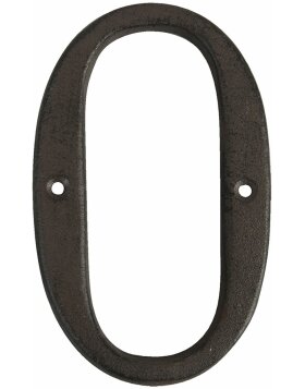 Letter O of cast iron 13 cm