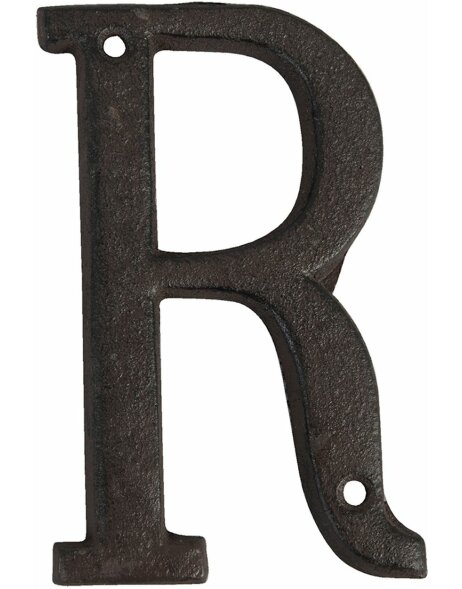 Żeliwna litera R 13 cm