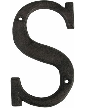 Żeliwna litera S 13 cm