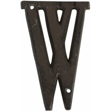 Letter W made of cast iron 13 cm