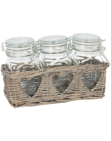 Storage jars with romantic bracket
