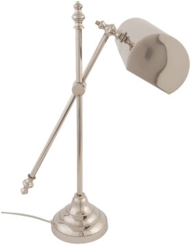 lámpara de pie exclusiva estilo Bauhaus níquel 58x39x64 cm