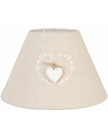 Lampshade with heart application 26x17 cm