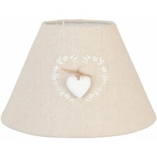 Lampshade with heart application 26x17 cm