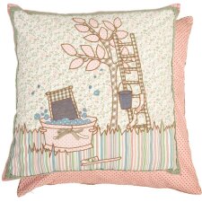 Adorable funda de almohada Laundry Day rosa 50x50 cm
