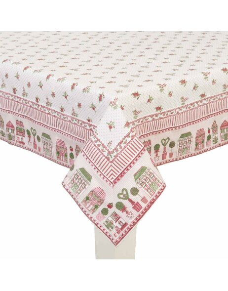Nappe 100x100 cm Home Sweet Home rouge