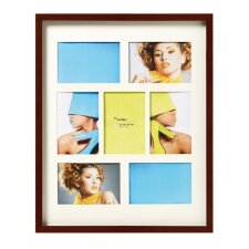 Fashion 3D gallery frame 7 pictures 10x15 cm meranti