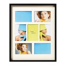 Fashion 3D gallery frame 7 pictures 10x15 cm black